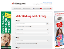 Tablet Screenshot of bildungspool.ch